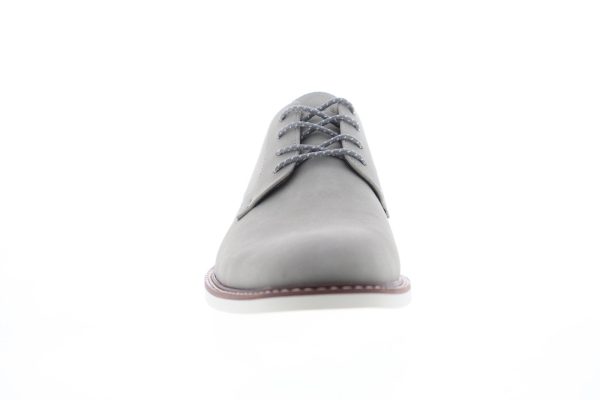 Tommy Hilfiger Garson 7 TMGARSON7 Mens Gray Leather Plain Toe Oxfords Shoes Discount - Image 3