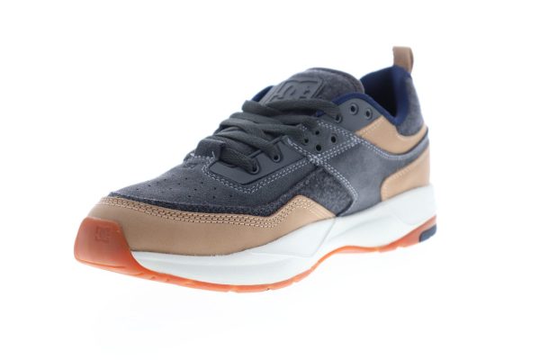 DC E.Tribeka SE ADYS700142 Mens Gray Leather Low Top Skate Sneakers Shoes Supply - Image 4