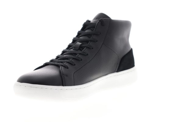 Calvin Klein Frey Soft Tumbled 34F1288-BLK Mens Black Designer Sneakers Shoes Online Sale - Image 4