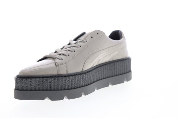 Puma Pointy Creeper Patent 36626902 Mens Gray Leather Lifestyle Sneakers Shoes Online Sale - Image 4