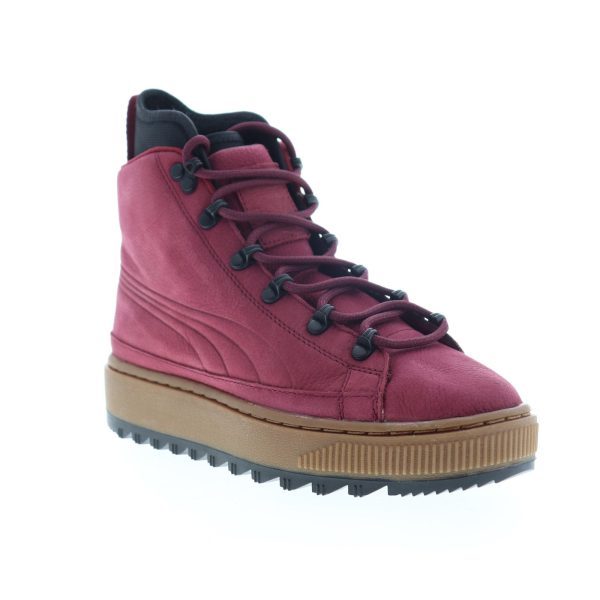 Puma The Ren Boot NBK 36406304 Mens Red Nubuck Leather Lifestyle Sneakers Shoes For Cheap - Image 2