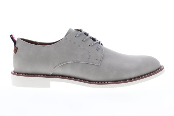 Tommy Hilfiger Garson 7 TMGARSON7 Mens Gray Leather Plain Toe Oxfords Shoes Discount