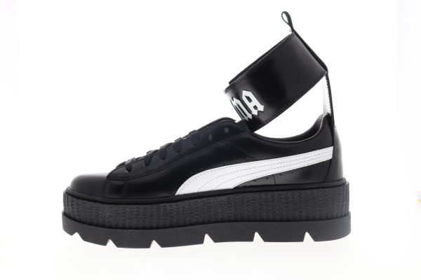 Puma Ankle Strap Sneaker 36626303 Mens Black Leather Lifestyle Sneakers Shoes Cheap - Image 5