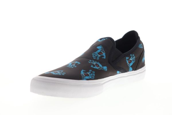 Emerica Wino G6 Slip-On X Santa Cruz Mens Black Suede Low Top Sneakers Shoes For Sale - Image 4