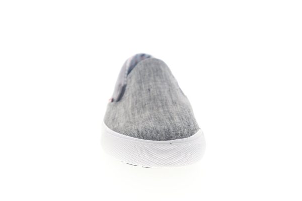 Ben Sherman Percy Slip On BNM00104 Mens Gray Canvas Lifestyle Sneakers Shoes Online Hot Sale - Image 3