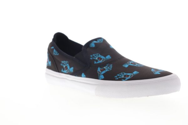 Emerica Wino G6 Slip-On X Santa Cruz Mens Black Suede Low Top Sneakers Shoes For Sale - Image 2