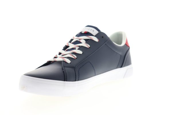 Tommy Hilfiger Rolo TMROLO Mens Blue Low Top Lace Up Designer Sneakers Shoes on Sale - Image 4