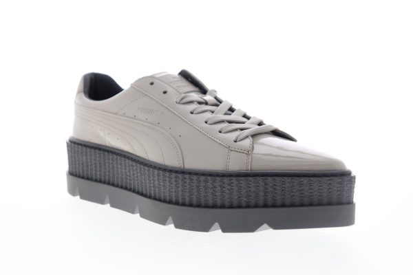 Puma Pointy Creeper Patent 36626902 Mens Gray Leather Lifestyle Sneakers Shoes Online Sale - Image 2