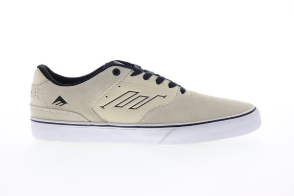 Emerica The Low Vulc Slam Victor Mens Beige Tan Suede Skate Sneakers Shoes For Discount