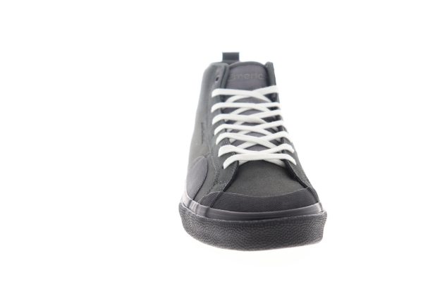 Emerica Omen Hi X Santa Cruz Mens Gray Suede Low Top Lace Up Sneakers Shoes Hot on Sale - Image 3