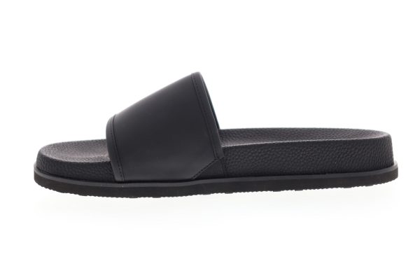 Calvin Klein Mackee Rubberized Smooth Indus Mens Black Slides Sandals Shoes For Cheap - Image 5