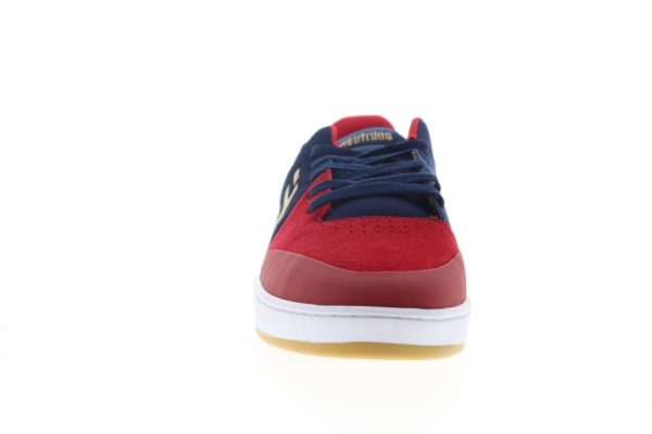 Etnies Marana Mens Red Blue Suede Low Top Lace Up Skate Sneakers Shoes Sale - Image 3