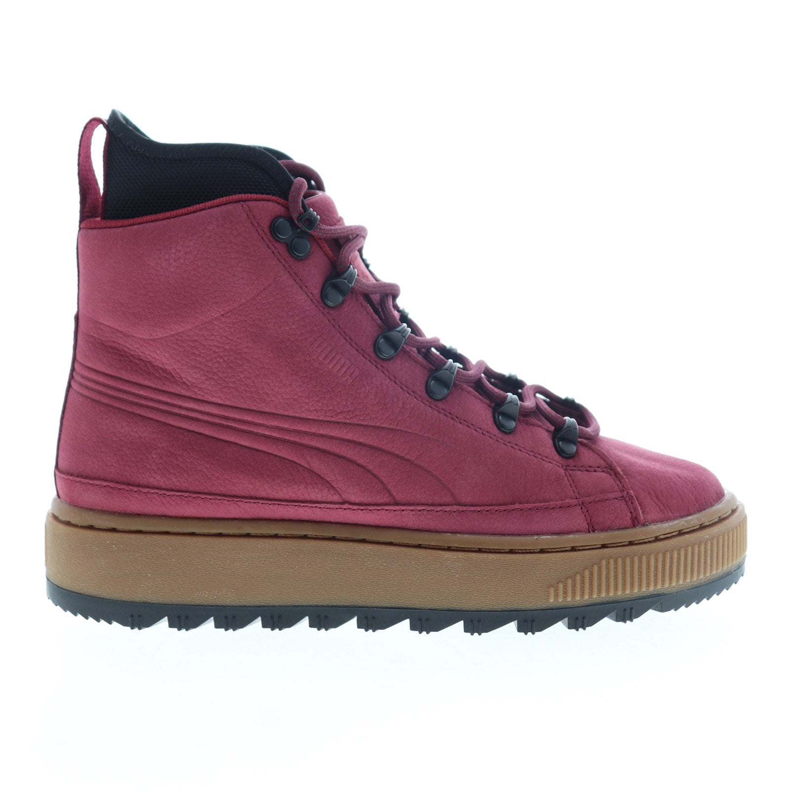 Puma The Ren Boot NBK 36406304 Mens Red Nubuck Leather Lifestyle Sneakers Shoes For Cheap