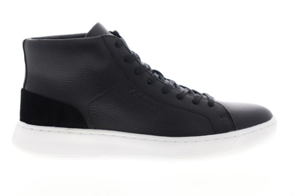 Calvin Klein Frey Soft Tumbled 34F1288-BLK Mens Black Designer Sneakers Shoes Online Sale