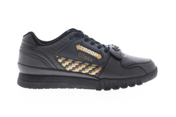 World Of Troop Cobra  1CM00662-040 Mens Black Leather Lifestyle Sneakers Shoes Online