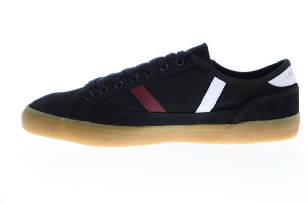 Lacoste Sideline 319 1 CMA Mens Black Canvas Low Top Lifestyle Sneakers Shoes Online Hot Sale - Image 5