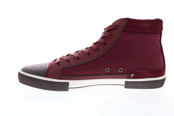 Original Penguin Lane OP100304M Mens Burgundy Canvas Lifestyle Sneakers Shoes Sale - Image 5