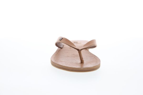 Frye Azalea Logo 70198 Womens Beige Tan Leather Sandals Flip-Flops Shoes Online Sale - Image 3