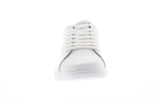 Lacoste Carnaby Evo Tri1 SMA Mens White Leather Lifestyle Sneakers Shoes on Sale - Image 3