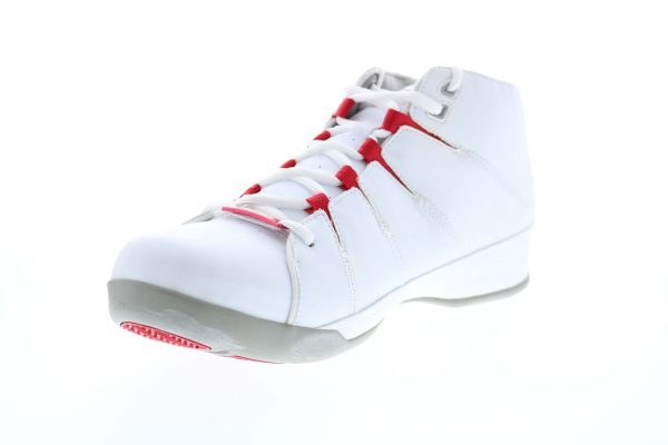 Converse Conv For Three Mid 102619 Mens White Leather Basketball Sneakers Shoes Online Hot Sale - Image 4