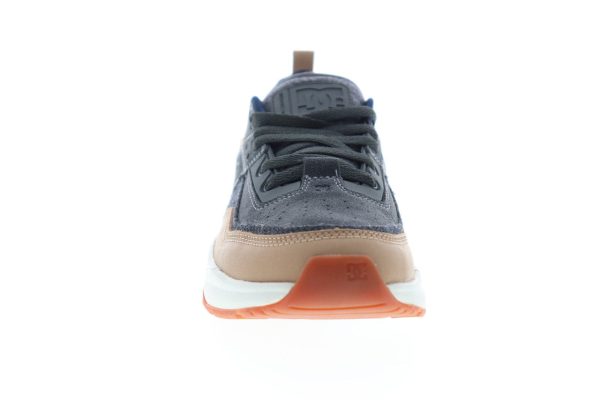 DC E.Tribeka SE ADYS700142 Mens Gray Leather Low Top Skate Sneakers Shoes Supply - Image 3