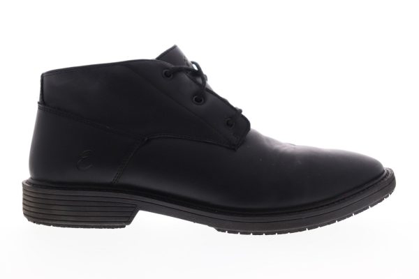 Emeril Lagasse Ward Smooth ELMWARDV-001 Mens Black Leather Lace Up Chukkas Boots Supply