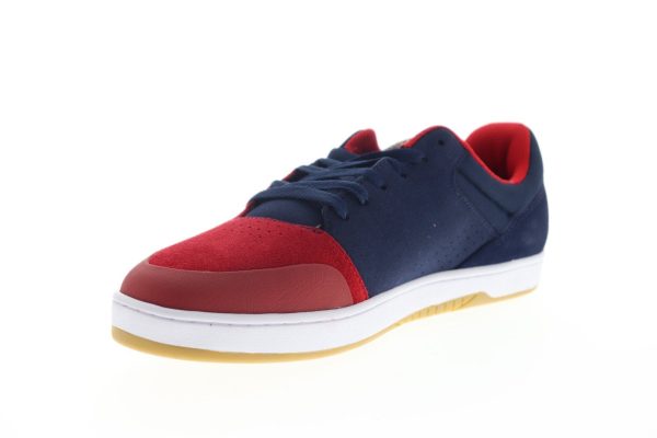 Etnies Marana Mens Red Blue Suede Low Top Lace Up Skate Sneakers Shoes Sale - Image 4