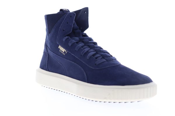 Puma Breaker Hi 36659903 Mens Blue Suede Lace Up Lifestyle Sneakers Shoes on Sale - Image 2