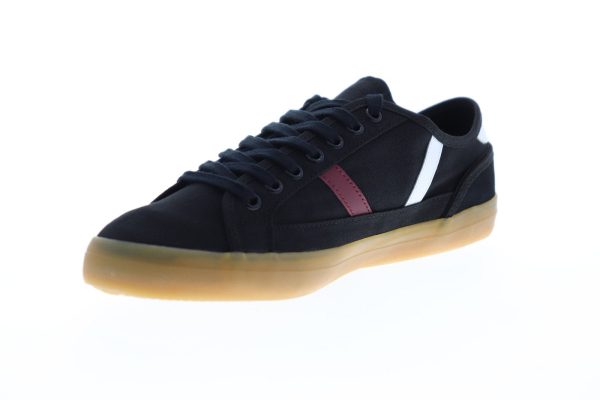 Lacoste Sideline 319 1 CMA Mens Black Canvas Low Top Lifestyle Sneakers Shoes Online Hot Sale - Image 4