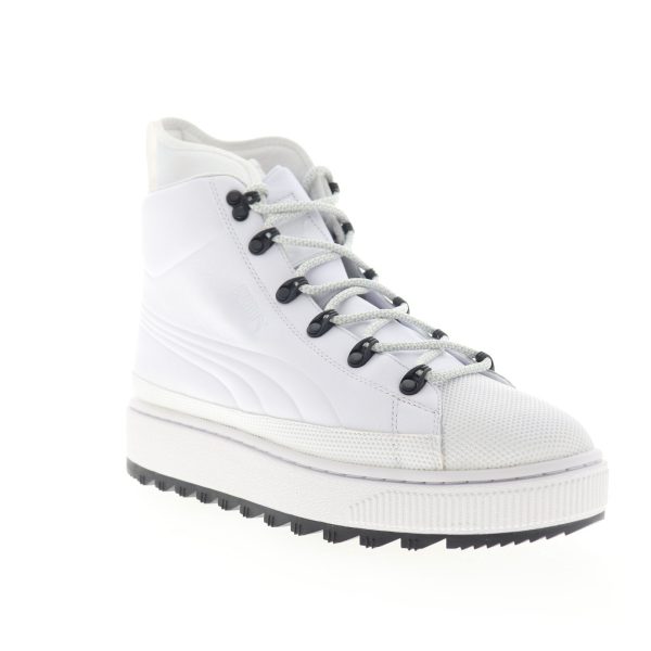 Puma The Ren Boot 36336602 Mens White Leather High Top Lifestyle Sneakers Shoes Supply - Image 2