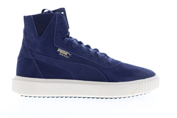Puma Breaker Hi 36659903 Mens Blue Suede Lace Up Lifestyle Sneakers Shoes on Sale
