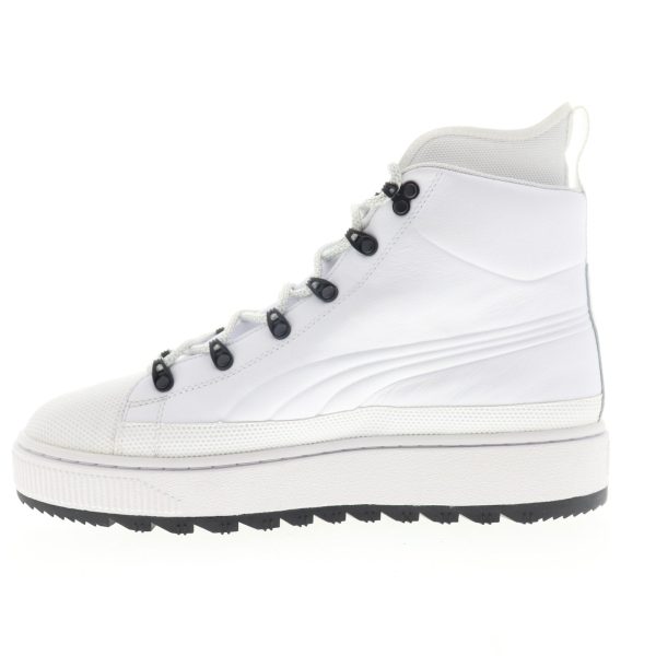 Puma The Ren Boot 36336602 Mens White Leather High Top Lifestyle Sneakers Shoes Supply - Image 5