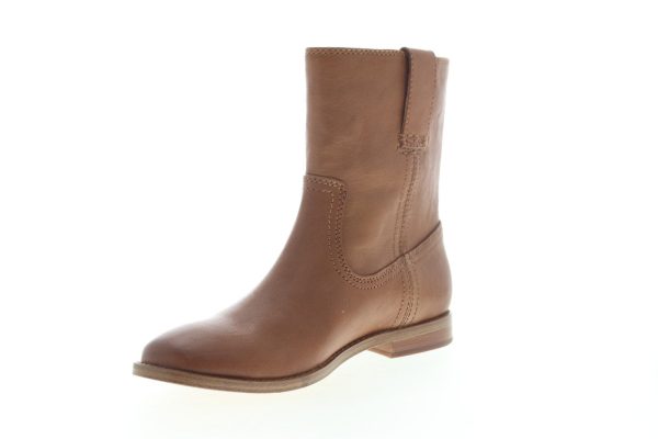 Frye Anna Short 79261 Womens Brown Leather Slip On Dress Boots Cheap - Image 4