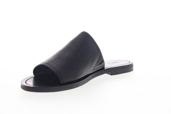 Frye Robin Slide 70162 Womens Black Leather Sandals Slip On Slides Shoes For Discount - Image 4