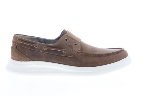 Tommy Bahama Aeonian TB8M00047 Mens Brown Leather Low Top Boat Shoes Loafers Discount