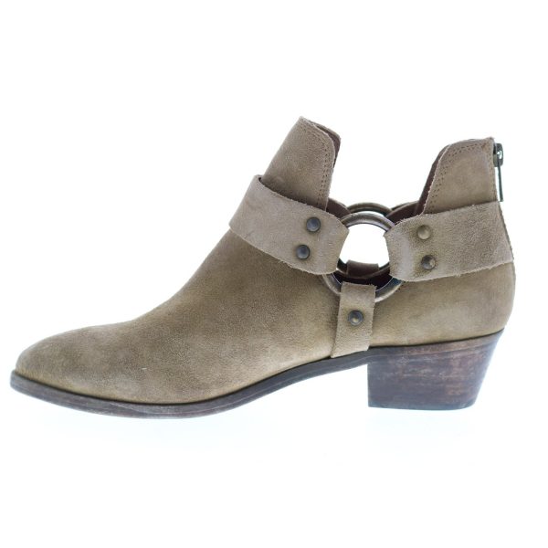 Frye Ray Harness Back Zip 70396 Womens Green Suede Zipper Booties Boots Supply - Image 5