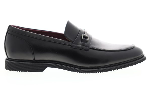 Steve Madden P-Orson Mens Black Leather Slip On Casual Loafers Shoes Fashion