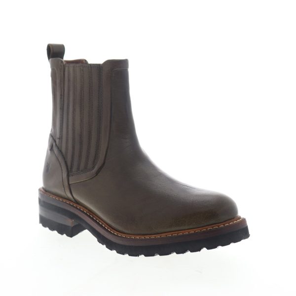 Frye Ella Moto Chelsea 70847 Womens Brown Leather Slip On Boots Hot on Sale - Image 2