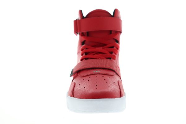 Supra Breaker 05893-662-M Mens Red Leather Lace Up Skate Sneakers Shoes Supply - Image 3