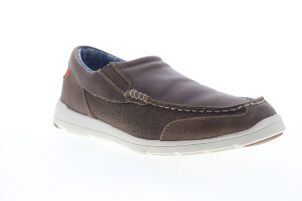 Tommy Bahama Paradise Around TB7F00141 Mens Brown Leather Casual Loafers Shoes Sale - Image 2