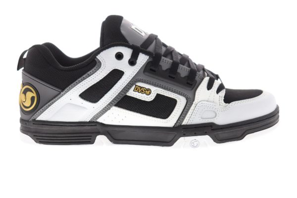 DVS Comanche Mens White Leather Lace Up Skate Sneakers Shoes Supply