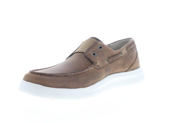Tommy Bahama Aeonian TB8M00047 Mens Brown Leather Low Top Boat Shoes Loafers Discount - Image 4