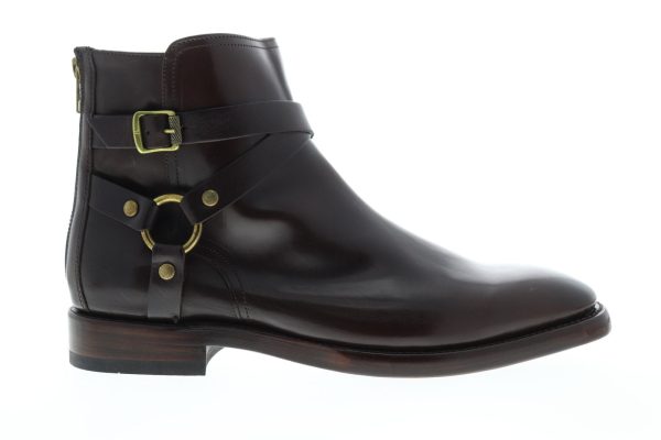 Frye Weston Cross Strap 85034 Mens Brown Leather Zipper Casual Dress Boots Hot on Sale
