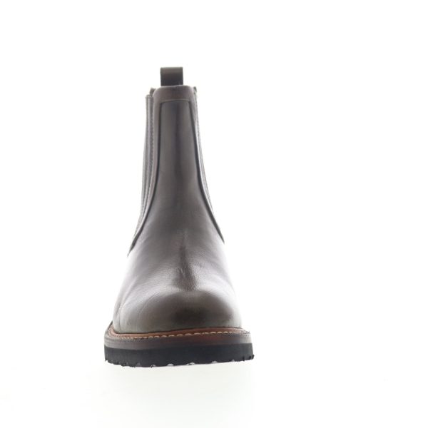 Frye Ella Moto Chelsea 70847 Womens Brown Leather Slip On Boots Hot on Sale - Image 3