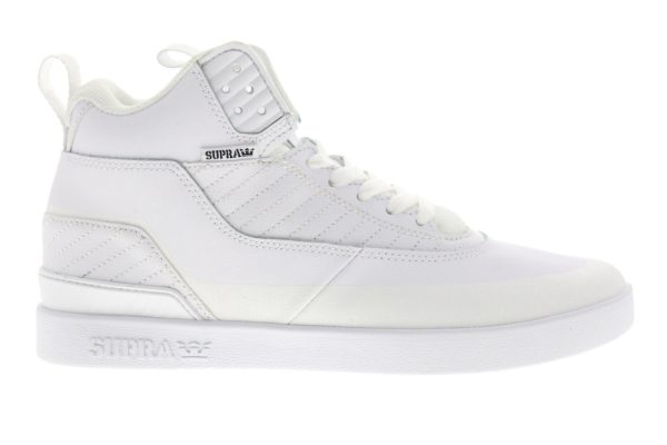 Supra Penny Pro 06567-101-M Mens White Suede Low Top Skate Sneakers Shoes Cheap