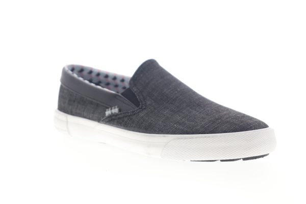 Ben Sherman Pete Slip On BNM00004 Mens Black Canvas Lifestyle Sneakers Shoes on Sale - Image 2