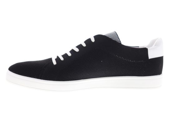 Calvin Klein Blaze 34F9412-BLK Mens Black Canvas Low Top Designer Sneakers Shoes Online Sale - Image 5