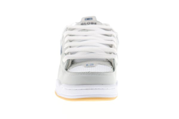 Globe Fusion GBFUS Mens White Leather Lace Up Skate Sneakers Shoes Sale - Image 3