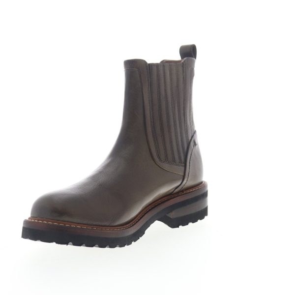 Frye Ella Moto Chelsea 70847 Womens Brown Leather Slip On Boots Hot on Sale - Image 4