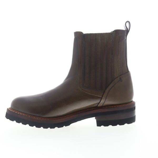 Frye Ella Moto Chelsea 70847 Womens Brown Leather Slip On Boots Hot on Sale - Image 5